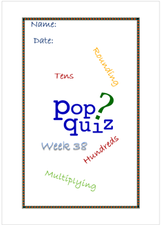 Pop Quiz - Week 38 (15-16 MYP1)