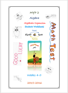 Algebra Student Worksheets(MYP2 //15-16)