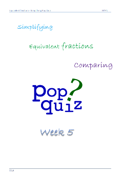 Pop Quiz -Week 5 ( MYP1)